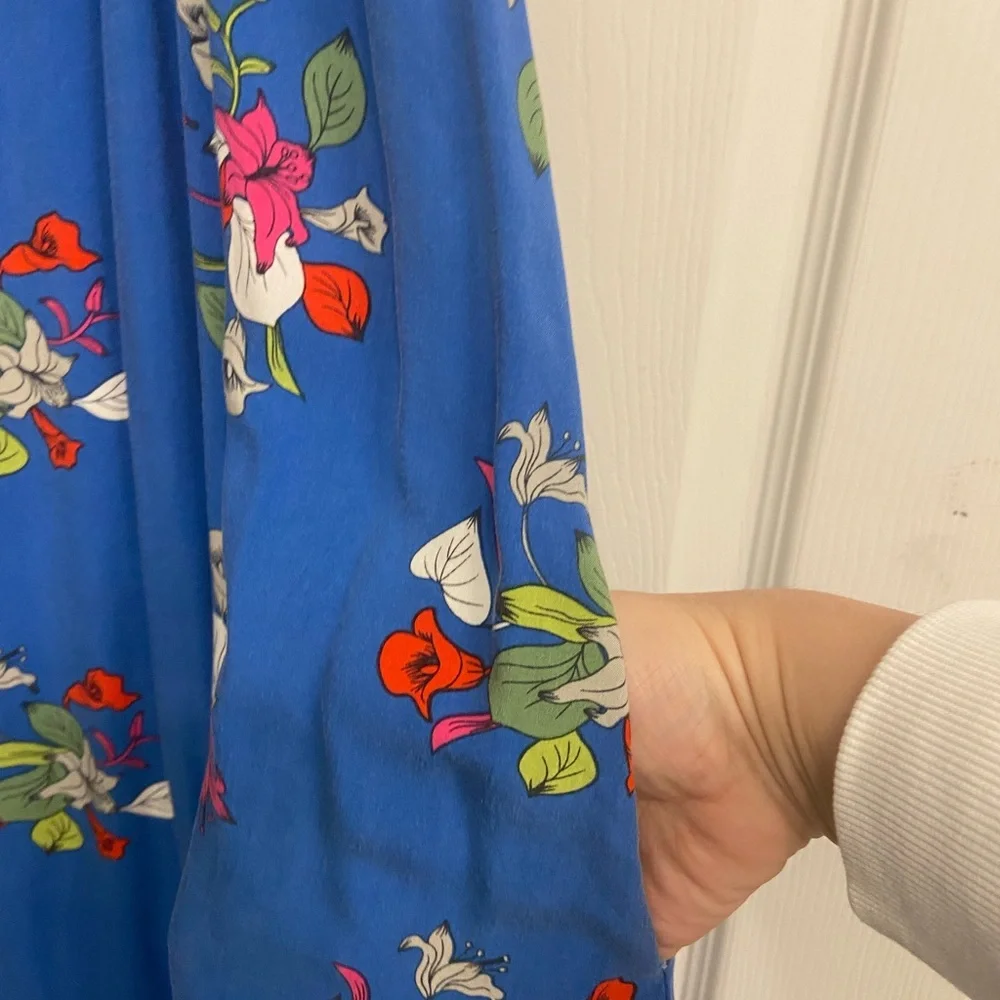 Matilda Jane Floral Blue Sleeveless Dress - Picture 2 of 6